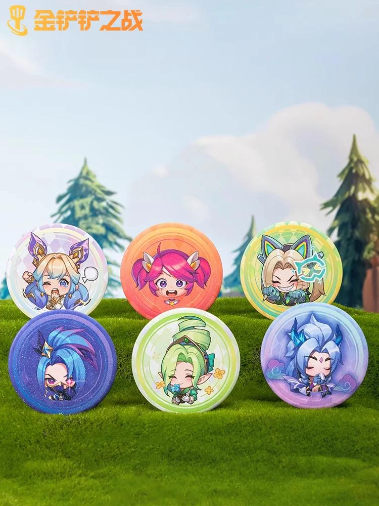 [Official]Game LOL Teamfight Tactics Badge Lux Janna Gwen Jinx Akali Cosplay Costumes Shiny Brooch Anime Pin Doujin Gifts