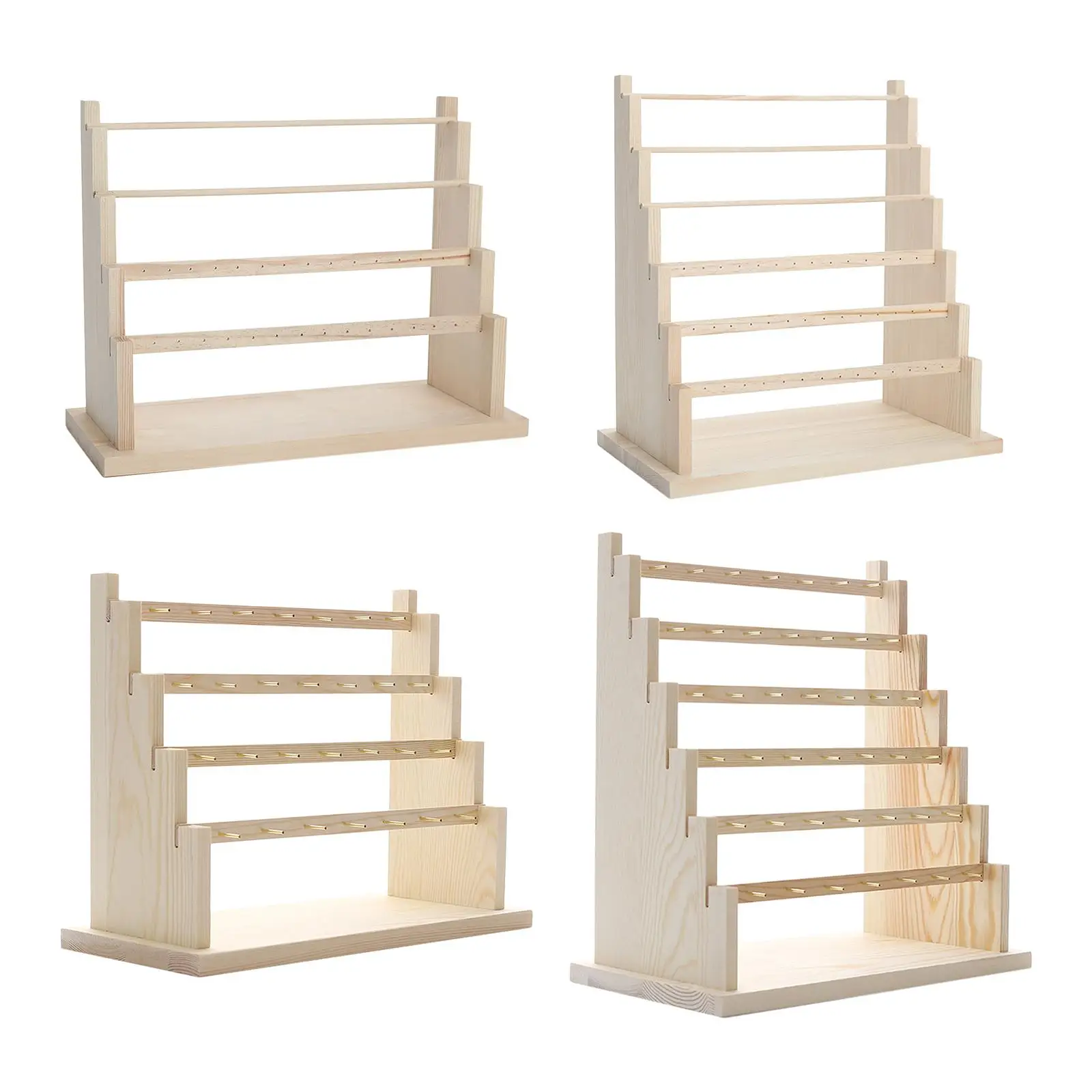 

Solid Wood Jewelry Display Holder Pendant Earrings Stand Rack Hanging Holder