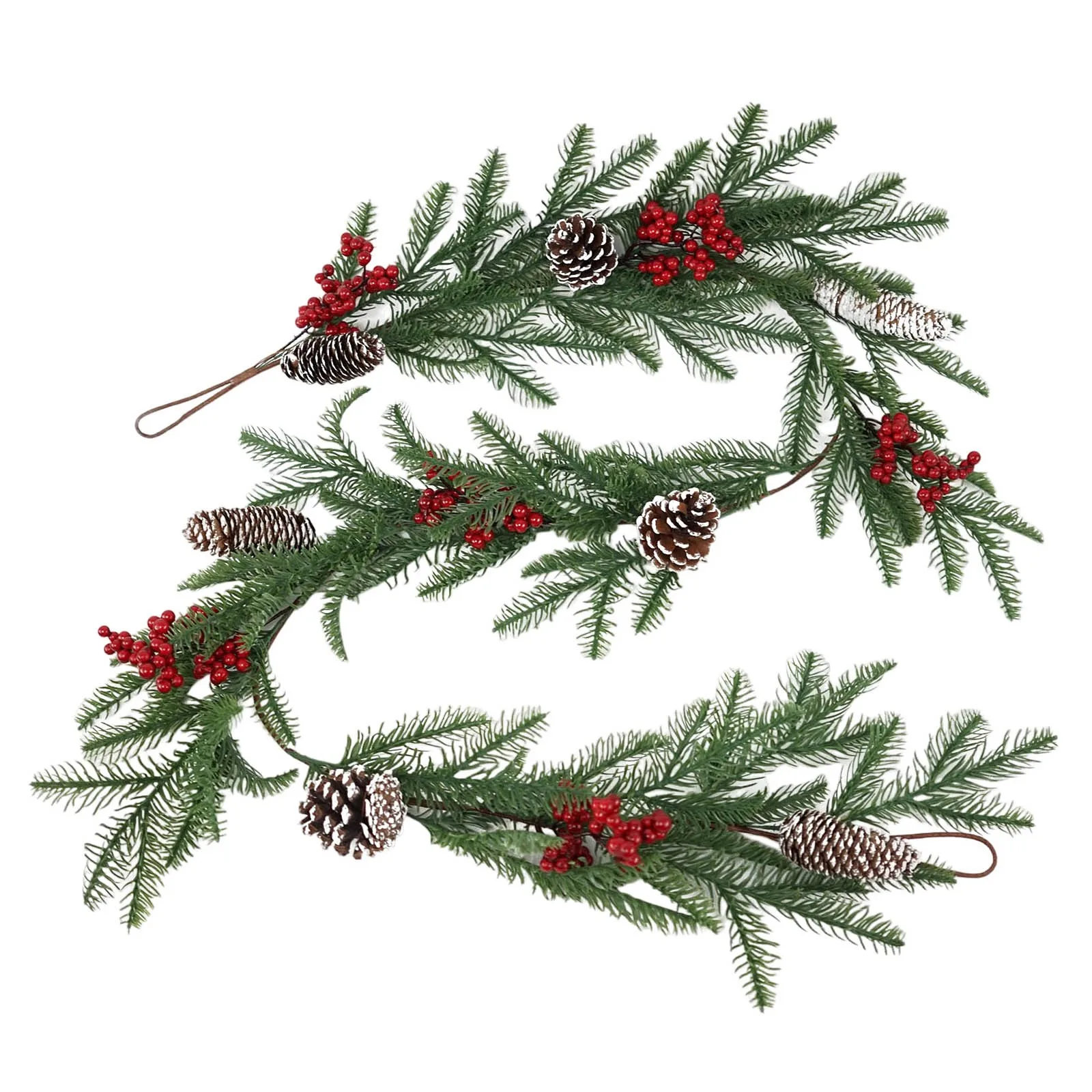 

Pine Needle Candlestick Wreath for Christmas Table Decoration Artificial Leaves Candle Ring Candlestick Garland Home Decor