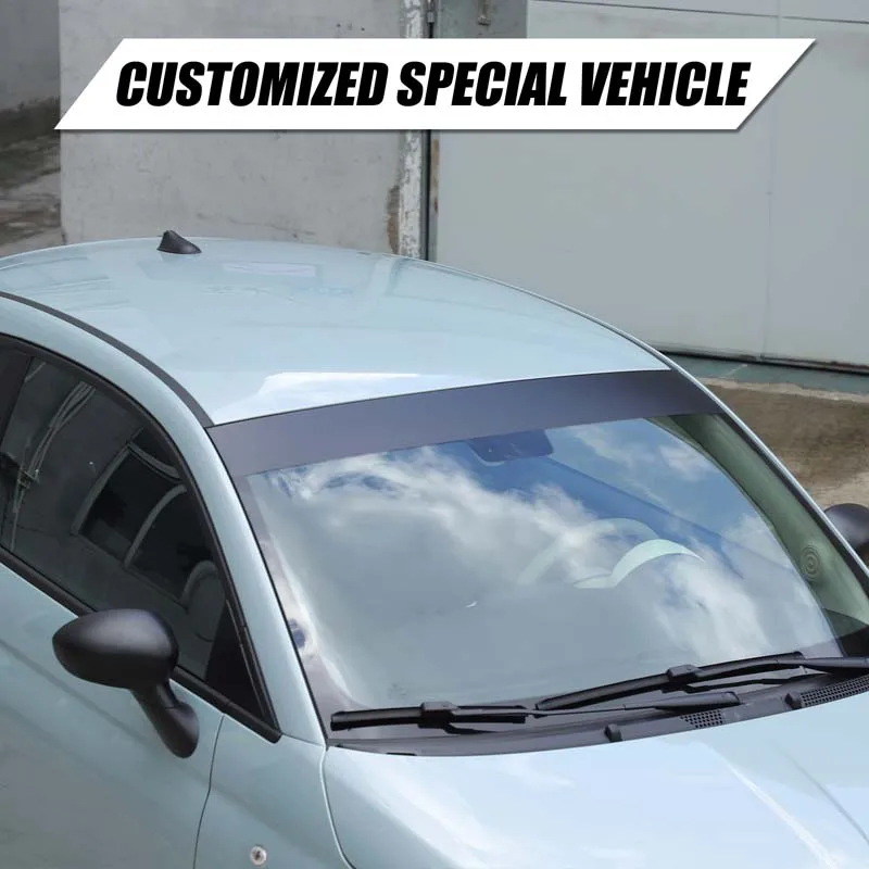 

For Fiat 500 2016-2024 Car Sunshade Stickers Front Windshield 3D Vinyl Film Sunshade Decorative Decals Stickers Car Accessories