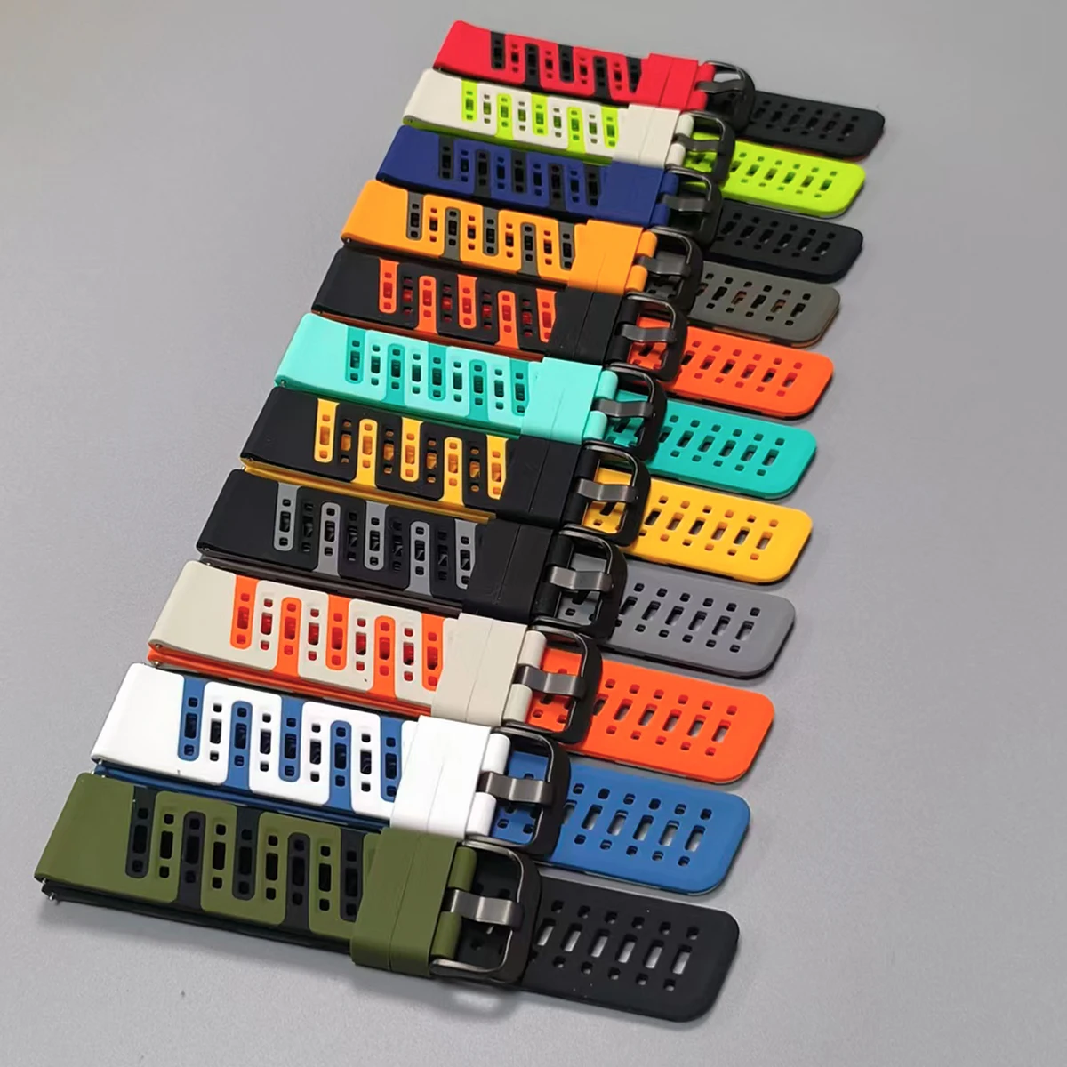 22mm Rubber Strap For Xiaomi Watch 5 S5 S4 S3 S2 46mm S1 pro Breathable Band For Mi 2pro/Color 2/HUAWEI GT6 5 Bracelet Wristband