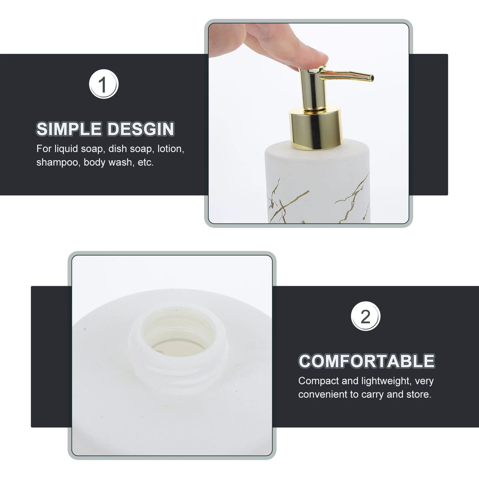 

Многоразовый дозатор мыла с мраморным узором, гладкий насос, портативная дорожная бутылка для жидкого мыла для рук, лосьона, шампуня для ванной комнаты