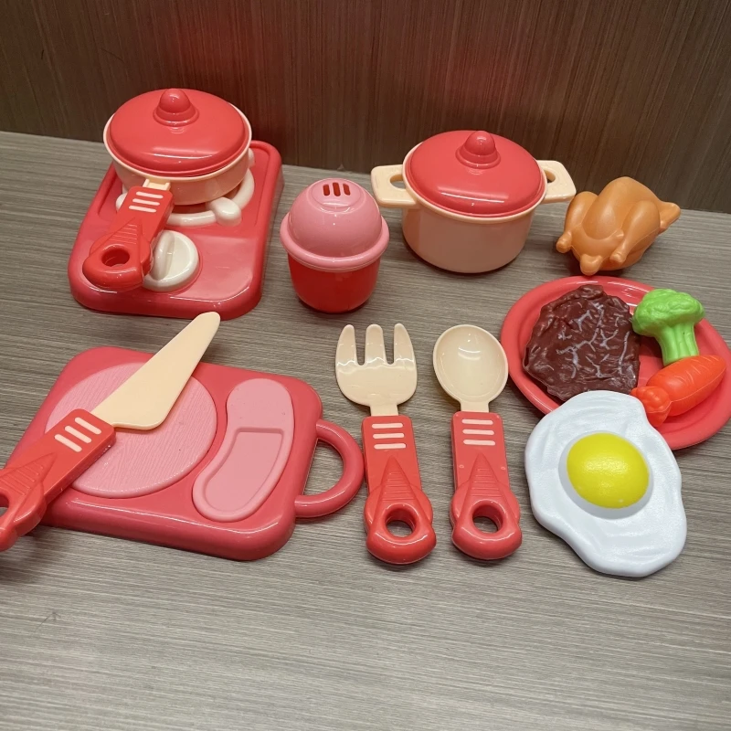 13/14PCS Children Pretend Simulated Kitchen Toys Cookware Toys Fruit and Vegetable Children's Toy Girl Boy Kitchen Food Set