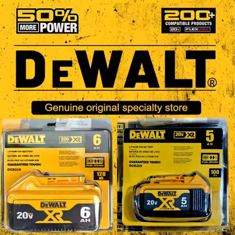 

DeWALT Original Battery 20V 6Ah 20V DCF512 for DCB606 DCB205 DCB206 DCB209 DCB182 Power Tool with Charger