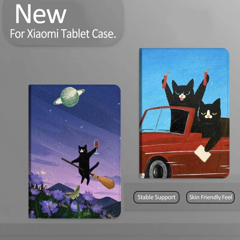 

Чехол для планшета с мультяшными черными котами для Xiaomi Redmi Mini Pad SE K 2 4 5 6 7 8 2023 2025 11 8.8 11.2 10.1 Pro