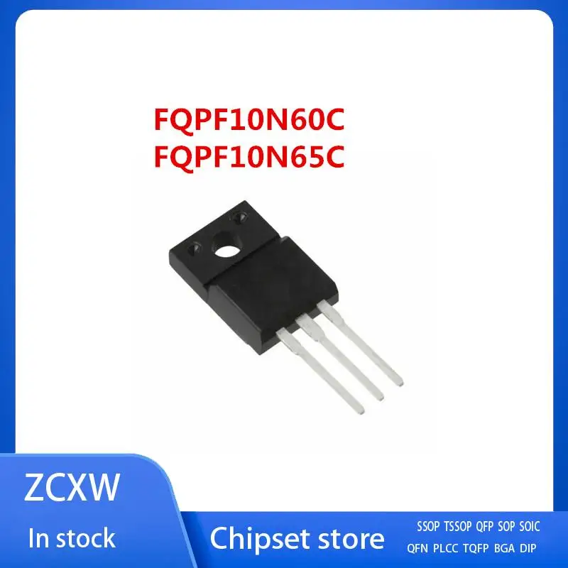 10PCS/LOT  FQPF10N60C or FQPF10N60CF or FQPF10N60 or FQPF10N65C or FQPF10N65 TO-220F 10A 600V