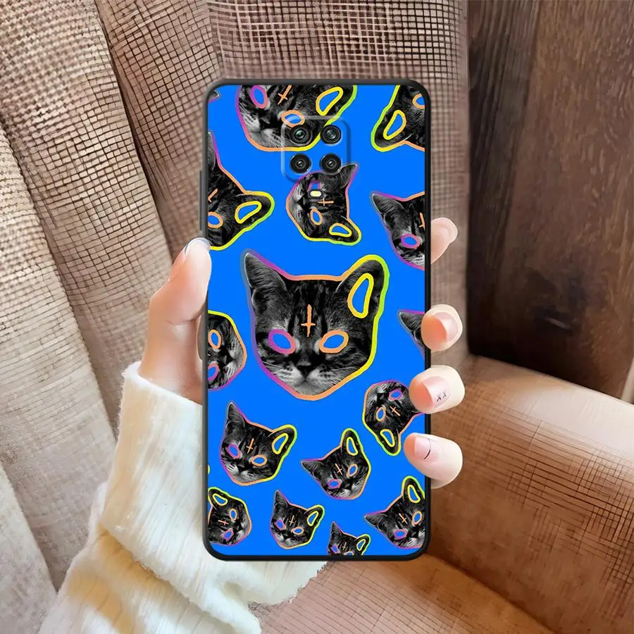 حافظة لهاتف Xiaomi Redmi Note 11 13 12 Pro Plus 9s 11S 12S 10S 10 9 8 Pro Cool Cat #4