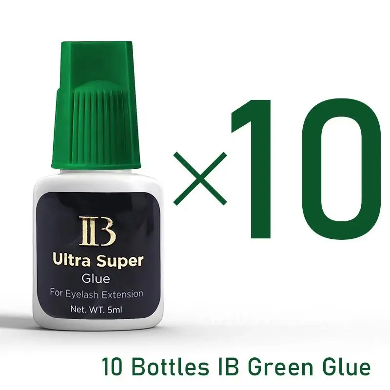 10 Bottles IBeauty Ultra Super For Eyelash Extension Glue Green Cap Waterproof Lash Adhesive Makeup Tool Fastest Eyes Open Korea