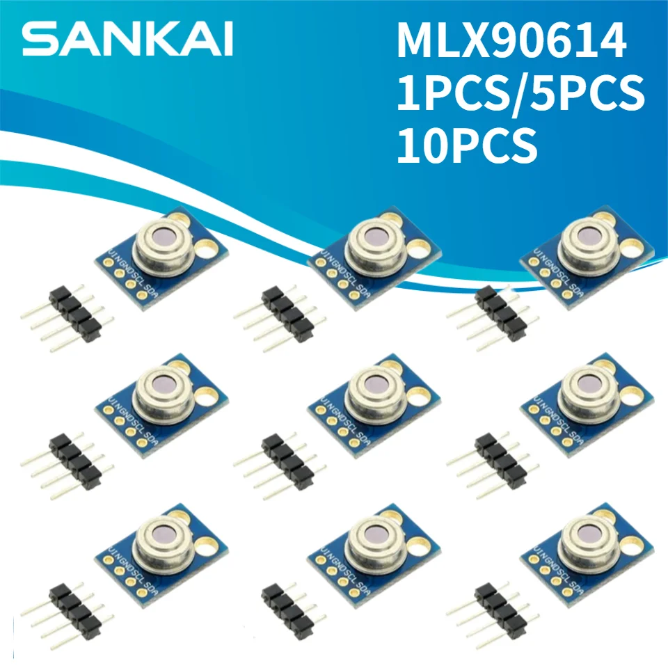 1-10PCS MLX90614 GY-906 Infrared Temp Sensor – Non-Contact IR Module with I2C for Arduino, Medical & Industrial Use diy kit