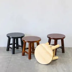 Taburete pequeño de madera maciza, taburete para cambiar zapatos, reposapiés multifuncional para el hogar, silla de pesca al aire libre, muebles para el hogar