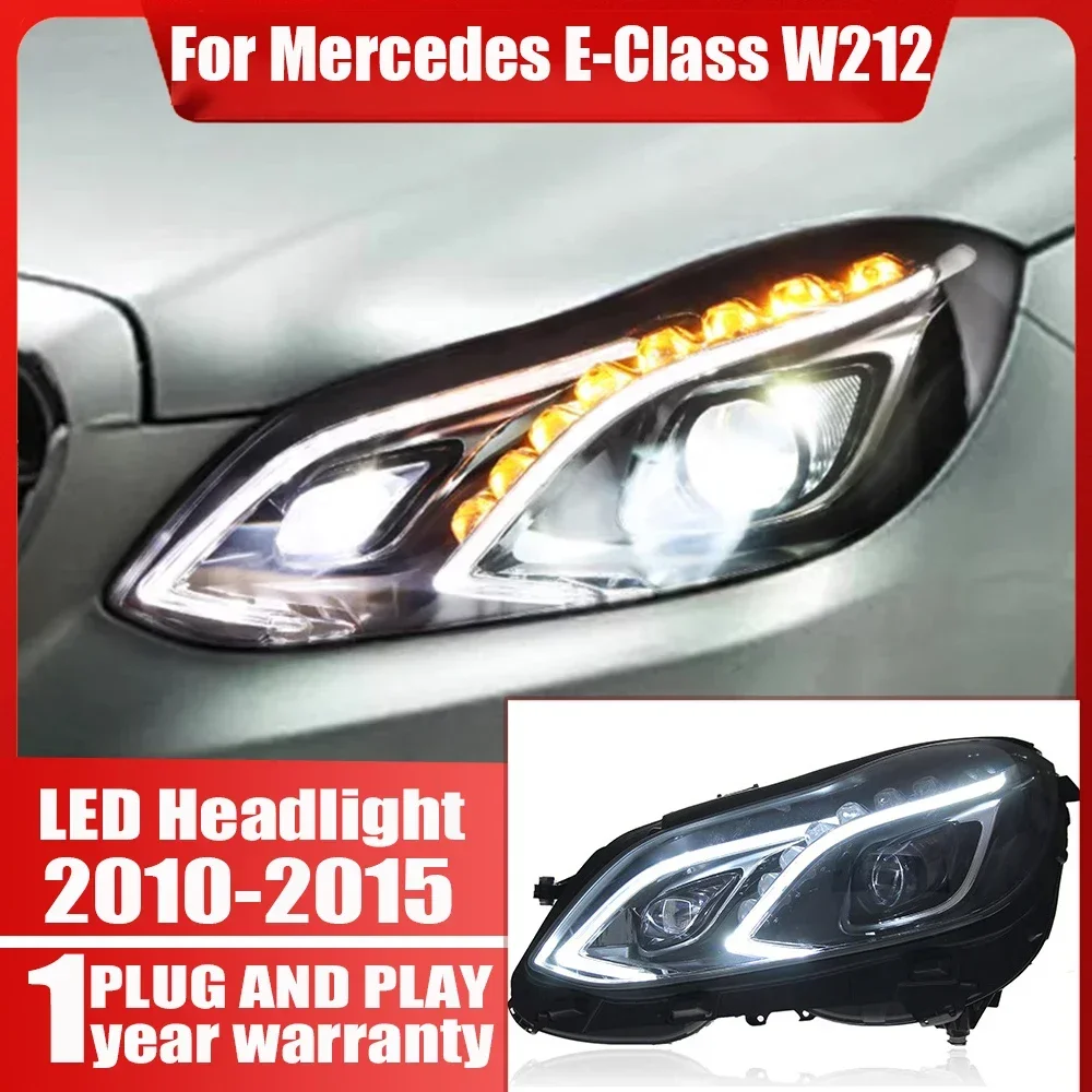

Car Styling For Mercedes E-Class E180 E200 E260 E300 W212 ALL LED headlight 2010-2014 2015 Daytime Running Light bi- Xenon Lens