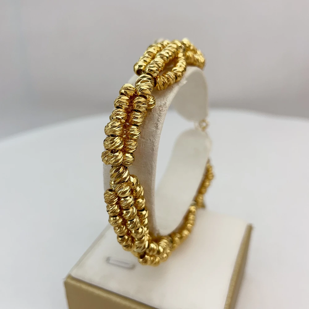 EMMA موضة دبي مطلية بالذهب الخرز القلائد أقراط خواتم مجموعات المجوهرات الجميلة للنساء هدايا مجوهرات حفلات الزفاف FHK22827