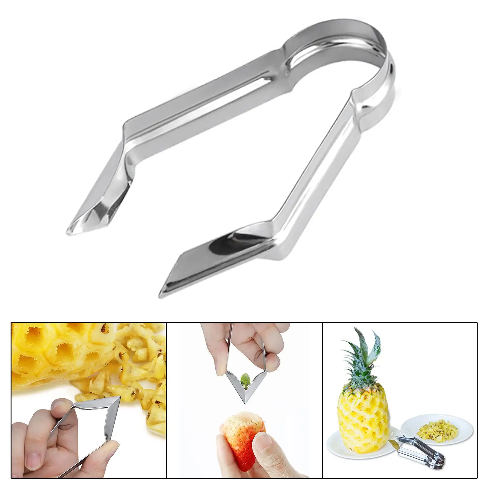 Vegetable Stem Hulling Kitchen Gadget Easy to Use Portable Strawberry hulling potatoes corer Fruit Blemish Remover Tool