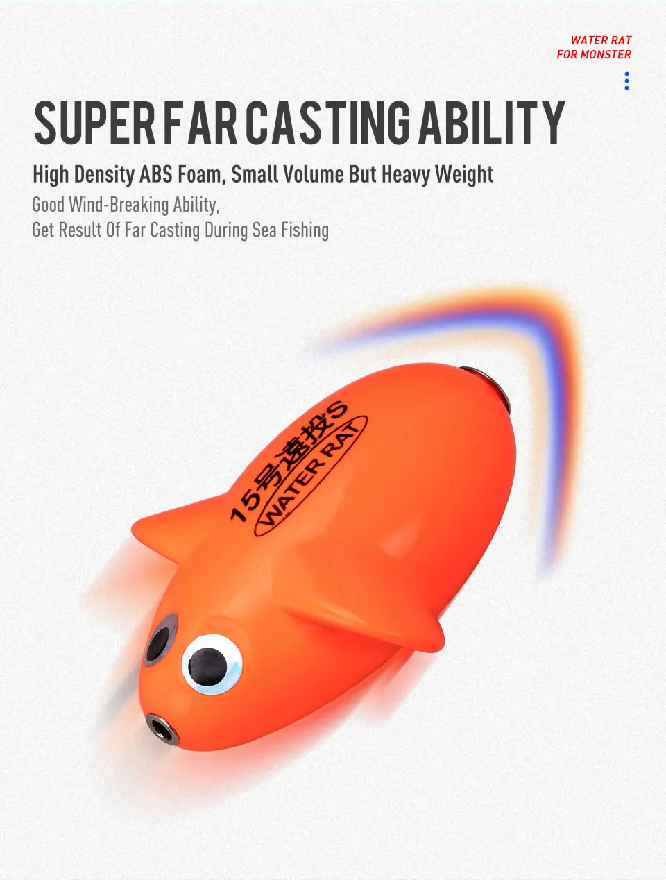 Kingdom Fishing Lures Sinking Floating 70mm 90mm High Density ABS Foam Mouse Shape Balance Far Casting Artificial Hard Swim Bait – Detail 5