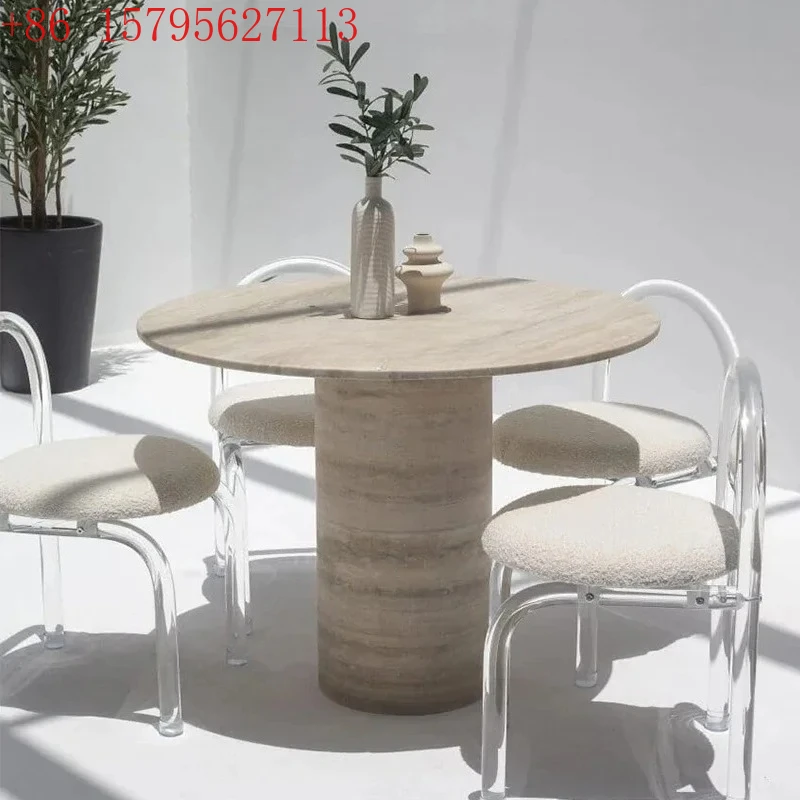 

Бытовая маленькая квартира, вилла, элитный ресторан, роскошный каменный настольный светильник, роскошный ваби, песчаный ветер, минималистичный круглый стол9344