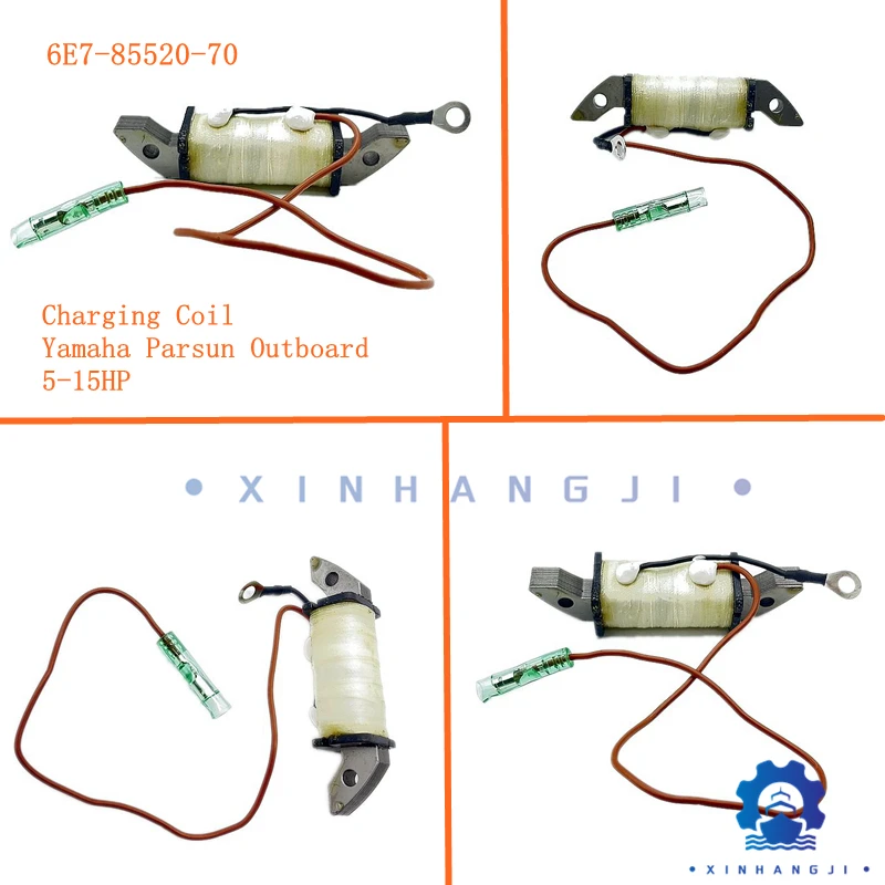 

6E7-85520-70 Charging Coil For Yamaha Parsun Outboard 5-15HP 2-stroke (before 1995) wr500/wj500/sj650 jet ski,