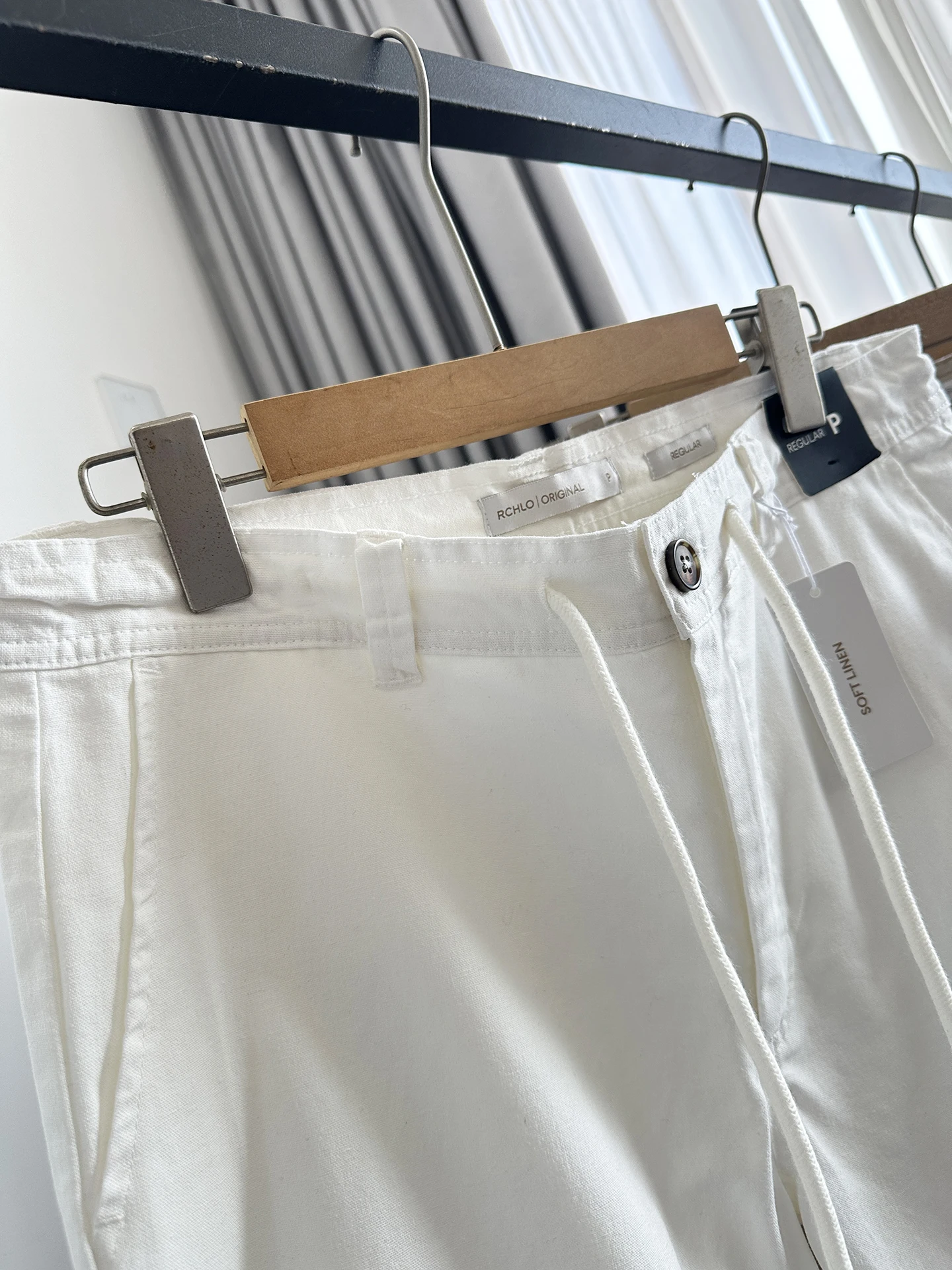 Casual Cotton Linen Men's Shorts Summer High Waist Loose Fit Washed Straight Leg Drawstring Breathable Trendy Pants