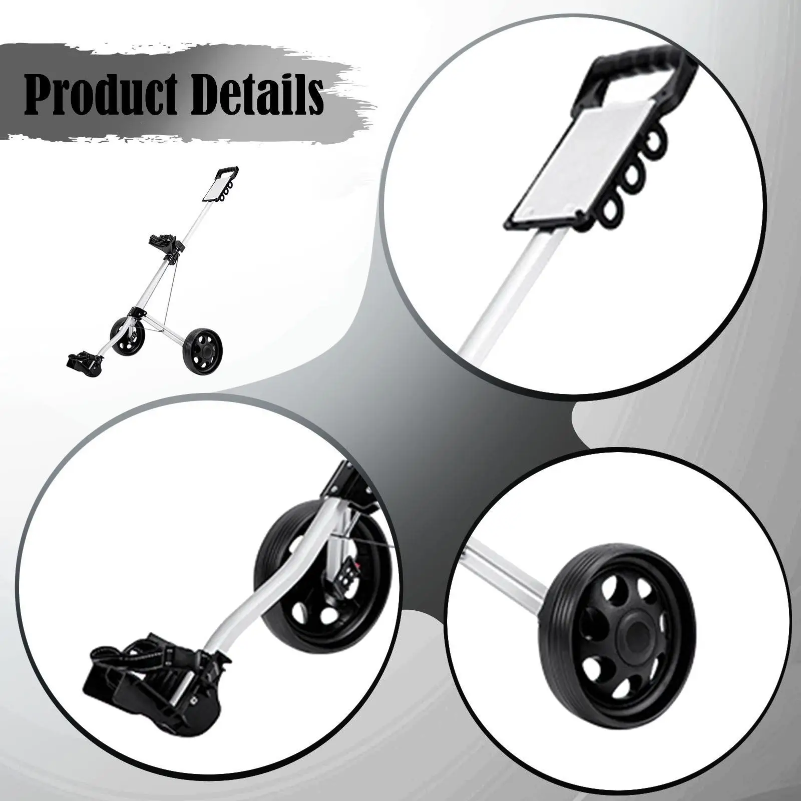 

Тележка для гольфа с двумя колесами, легкая, ручная, с большой вместимостью, для хранения сумок для клюшек и аксессуаров