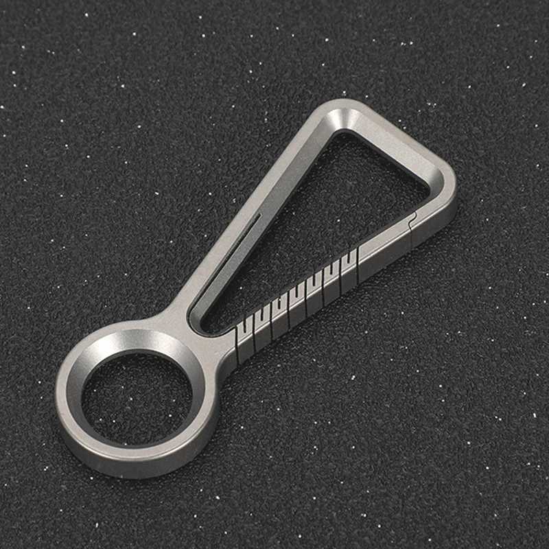 Titanium Alloy Keychain EDC Key Holder CNC Integral Molding Process Simple Key Ring Quick Release Spring Clips Hooks