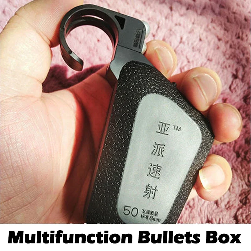 1PCS Plastic Outdoor Camping Slingshot Accessories Tools Fast Repeated Storage Box Steel Bullet Box