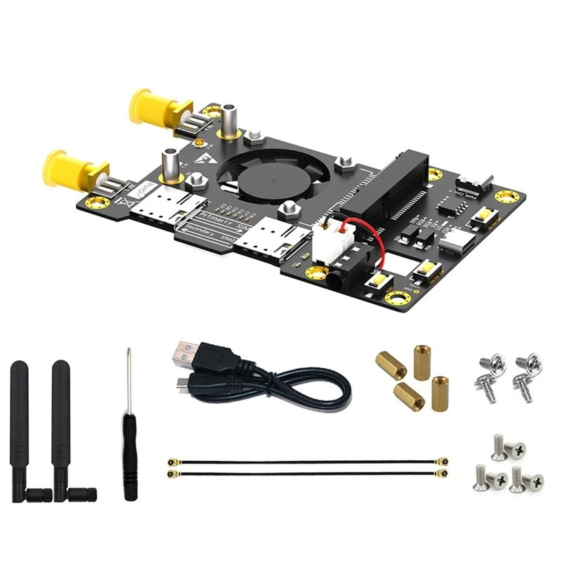 

A53M Новый модем 4G 3G LTE WWAN Mini PCI-E Mpcie Адаптер беспроводного модуля 2 антенны-держателя Nano SIM-карты для Raspberry Pi 4 3 2 B+