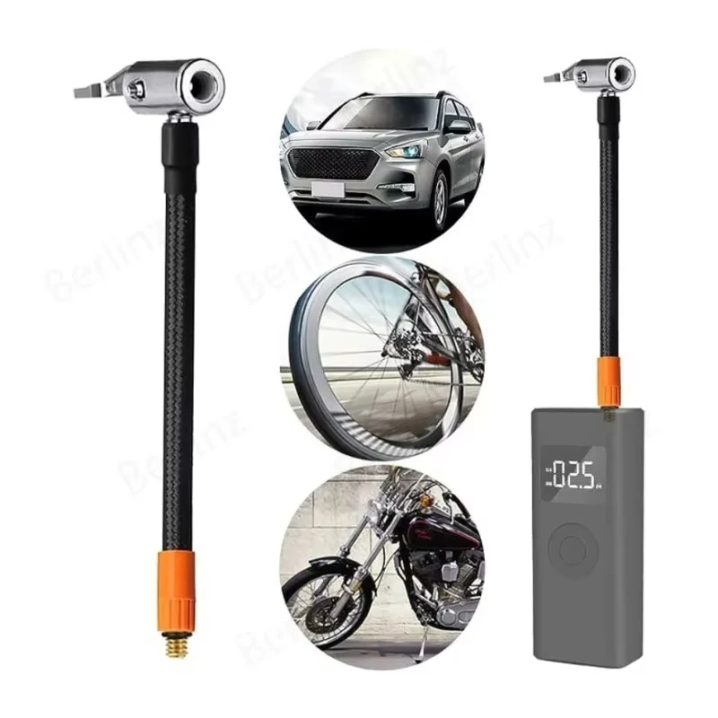 M6 40/60/80CM Locking Air Chuck With Air Hose Standard Tire Valve Fine Thread Inflation Hose Adapter Tire Inflation Pump Hose image 3
