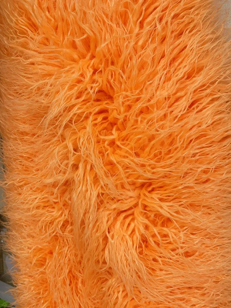 Mongolia Sheep Fur Women Medium Long Coat Jacket Colorful Warm Faux Fur Plush Coats Female Jacket Autumn Winter Furry Outerwear