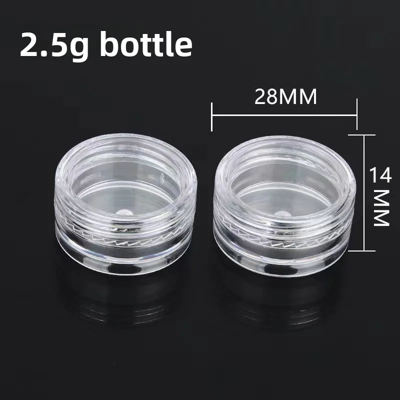 20pcs 2.5G Small Round Empty Bottle, Manicure Glitter Sequins Eyeshadow Powder Storage Bottle Beauty Tool