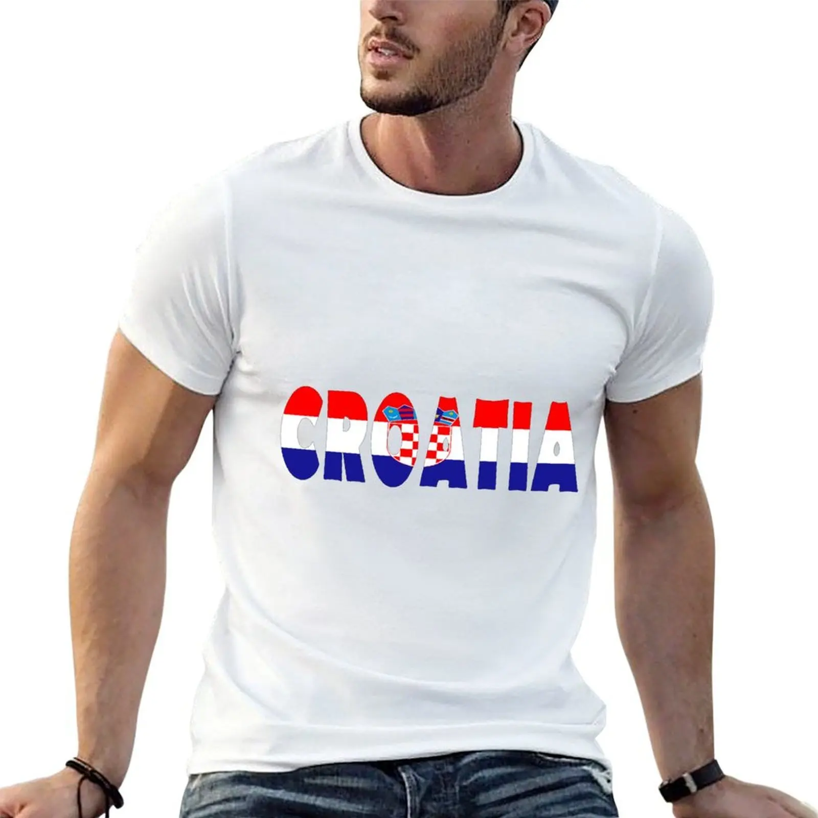 

Croatia T-Shirt men t shirt cotton 100% t shirts for man slim fit T-Shirt
