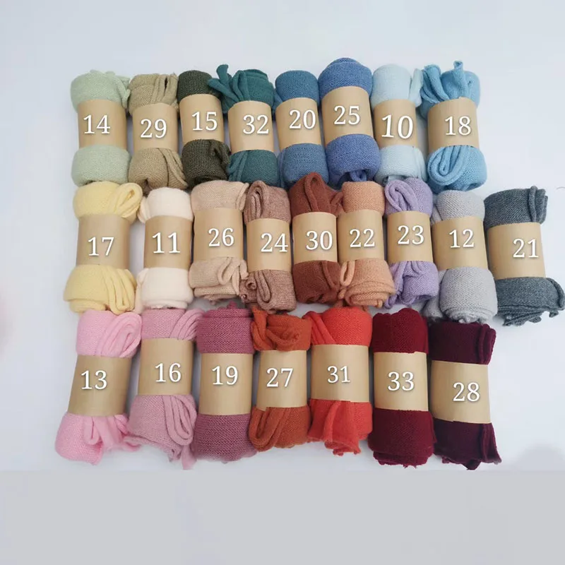 Knit Newborn Photography Wrap Multi-Color Soft Baby Posing Stretchable Wrap Studio Infant Shooting Background Accessories