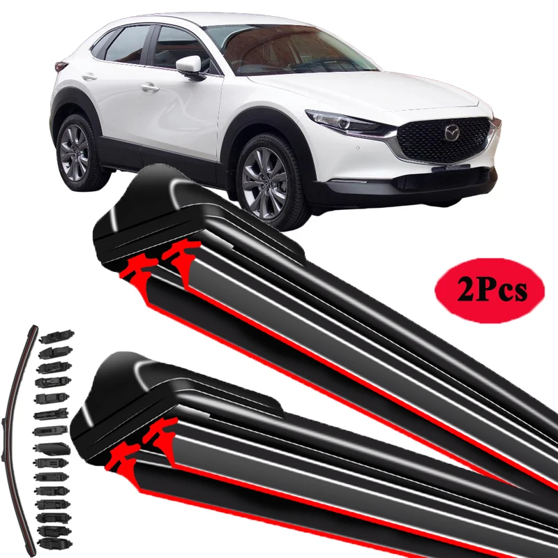 

For MAZDA CX-30 CX 30 DM 2019-2024 Car Windshield Wiper Blade Front Windscreen Windshield Brushes Washer Accessories Window