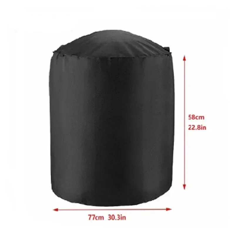 BBQ Cover Outdoor Dust Waterproof Weber Heavy Duty Grill Cover Rain Protective outdoor Barbecue cover round bbq grill black