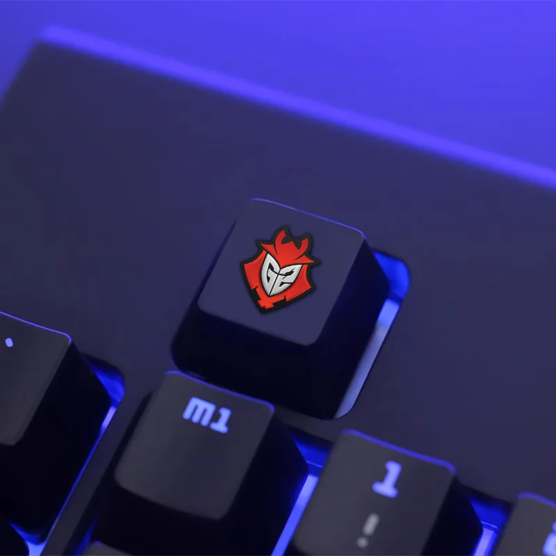 Custom Keycaps 1pc Keycap Game Esports G2 CSGO DOTA PBT Metal Keycaps for Mechanical Keyboard