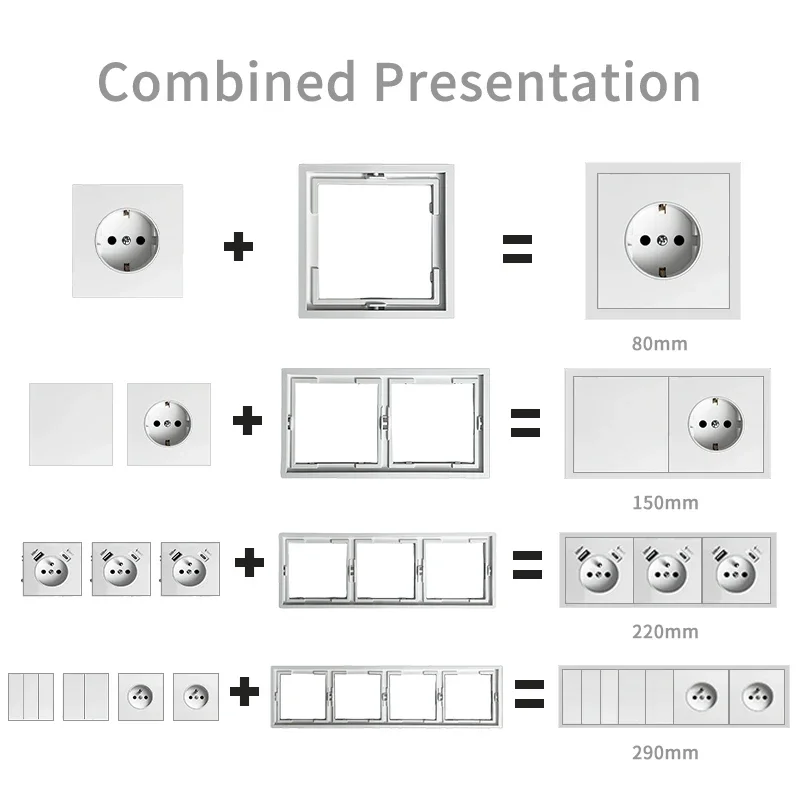 Toma Schuko MORDIO con puertos USB y tipo C, toma de pared empotrada, 16 A 250 V, blanca, con conexión a tierra – Estándar de la UE para Alemania, Polonia
