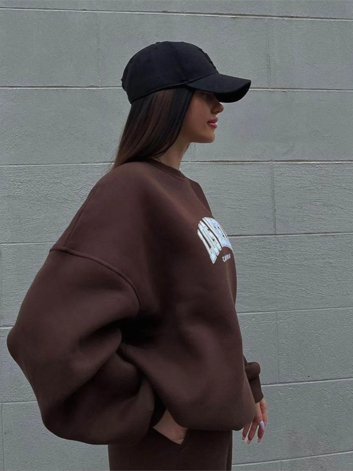 Setelan Sweater Kasual Wanita, Celana Panjang, Hoodie, Ensemble, Koleksi Musim Gugur yang Modis, Bahan 9%-95%