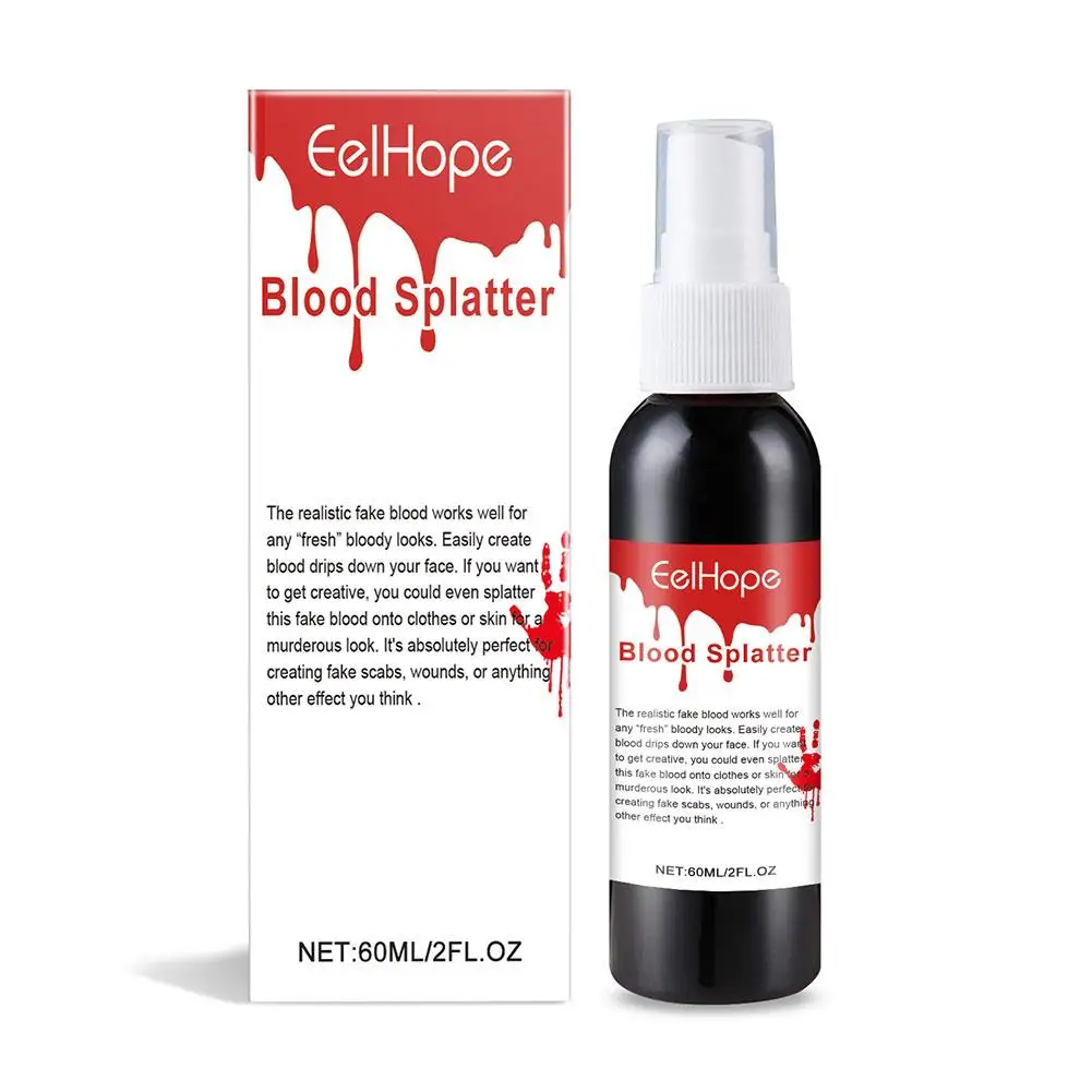 60ML Plasma Spray Liquid Halloween Plasma Spray Realistic Blood Horror Fake Blood Blood For Halloween Cosplay Tool