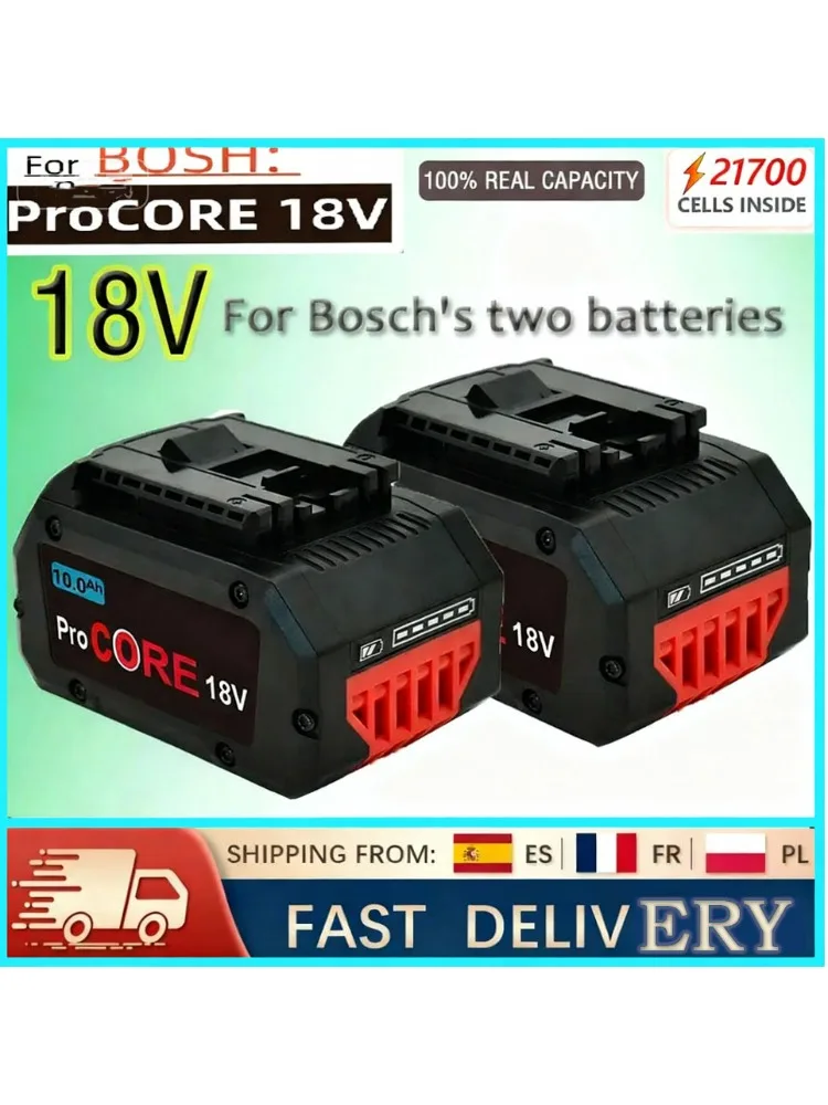 Batterie de remplacement ProCORE pour outils sans fil Bosch 18V 10.0AH Professional BAT609 BAT618 GBA18V80 21700