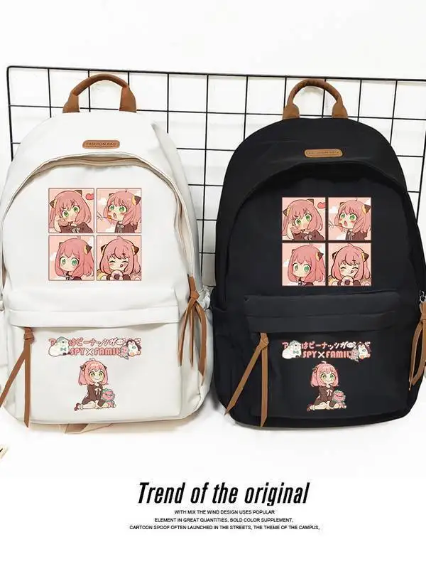 

Spy X Family Merchandise Aniya Fan Cute Anime Elementary And Middle School Students Double Shoulder Bag Backpack For Anime