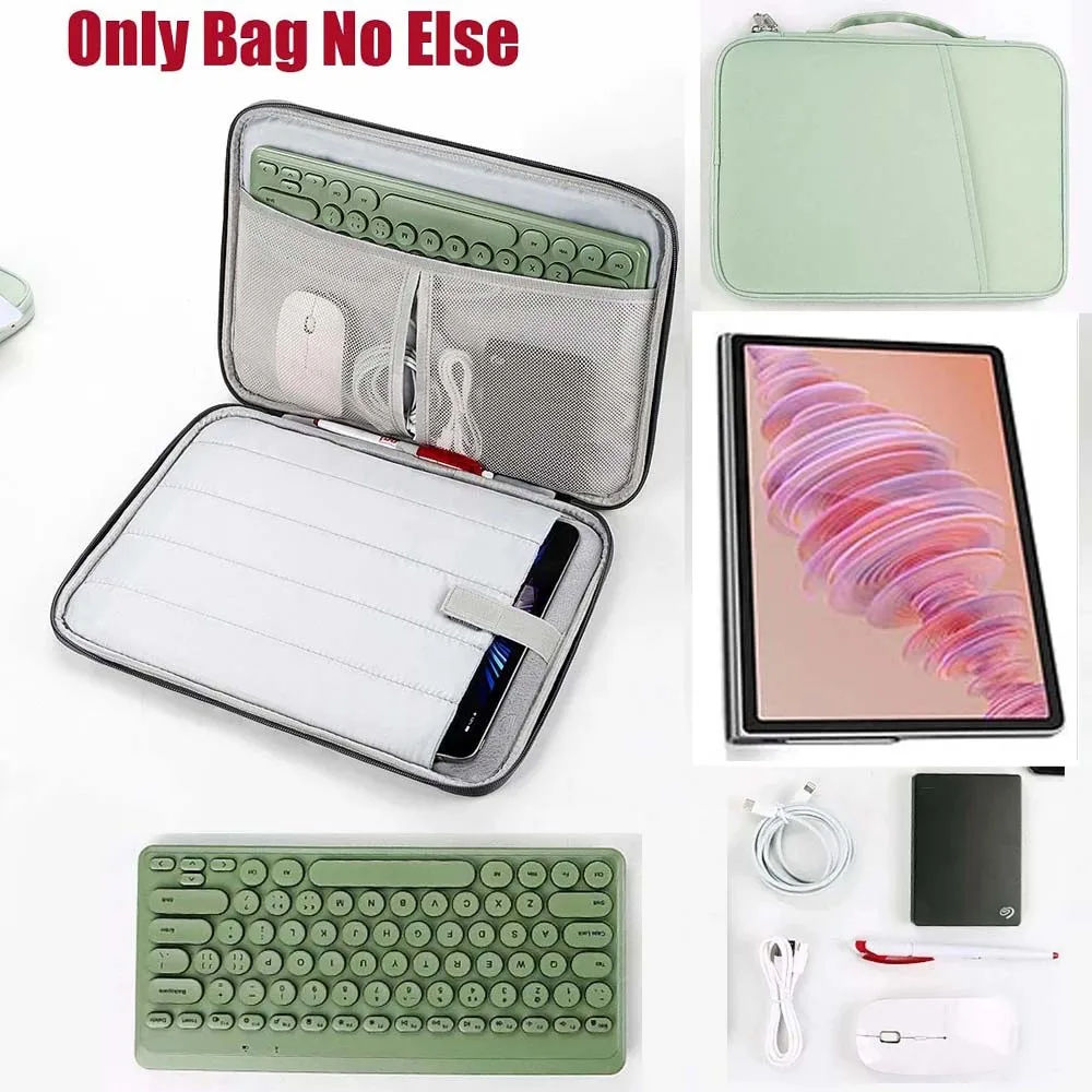 

Tablet Storage Bag for Lenovo Tab K11 Plus M11 Waterproof Sleeve Multi Pocket for Charger Cable Mouse Keyboard Pouch Carry Case