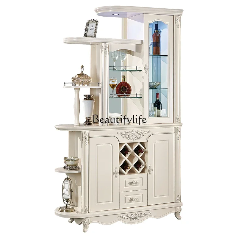 

FG44European partition wine cabinet integrated paint guest dining room hall sofa side double-sided entrance cabinet