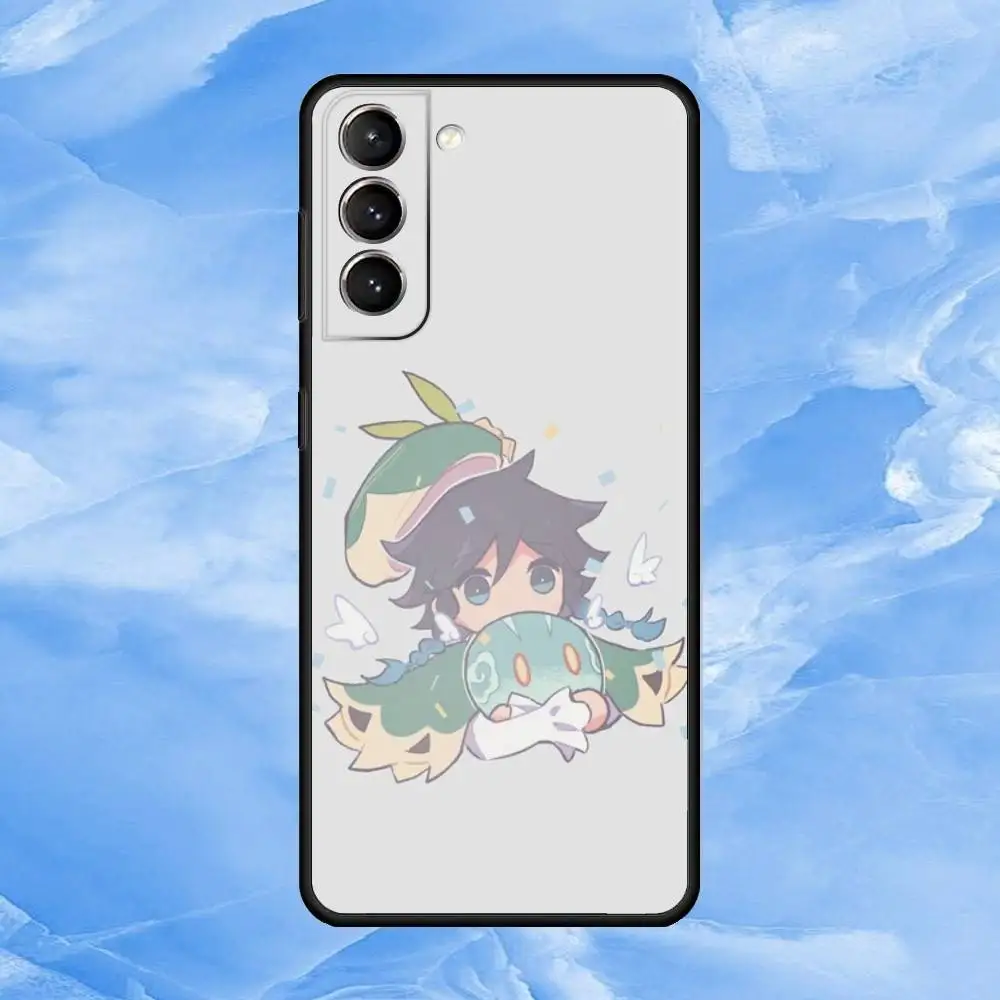 Casing Ponsel V-Venti B-Barbatos Lucu untuk Samsung S25,24,23,22,30,21,10,9,Ultra,Plus,Lite,FE,4,5 G Casing Hitam Lembut