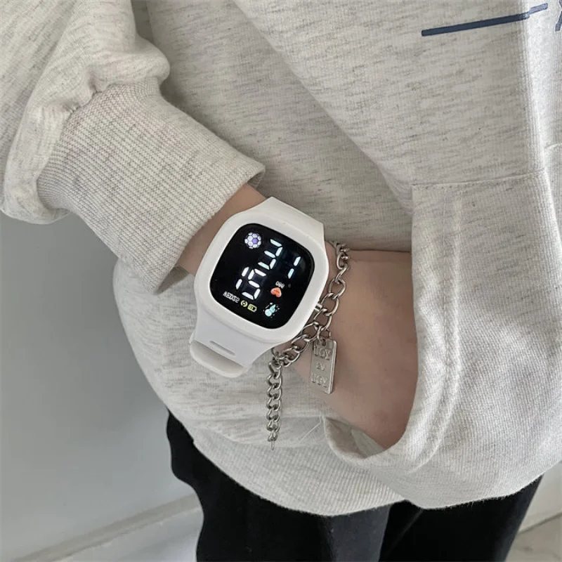 Nuovi orologi per bambini Sport Orologio da bambino con cinturino in silicone colorato per ragazze adolescenti Orologi da polso per bambini Orologio digitale a LED impermeabile