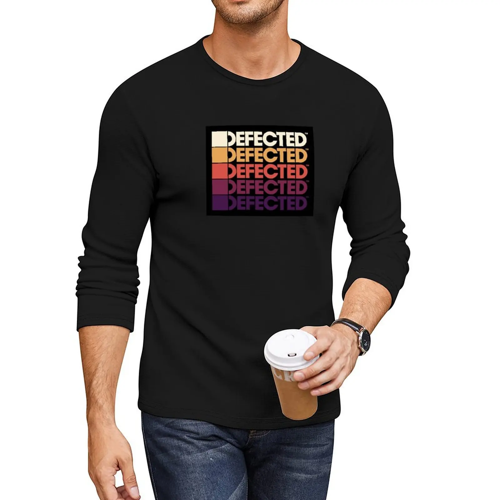 DEFECTED RECORDS T SHIRT Rave T Electronic Music Festival Ibiza Party House Long T-Shirt funny oversized shirts for men