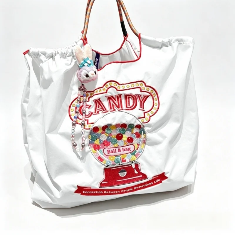 Fashion Nylon Tote Bag Women's Large Capacity Waterproof Shopping Bags Eco-friendly Reusable Handbag