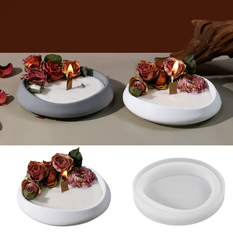 

DIY Irregular Wave Shape Plate Silicone Mold - For Resin, Plaster Aromatherapy Candle Holder & Creative Storage Box Crafting