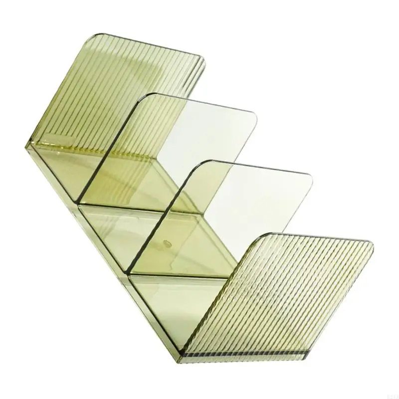 3 Compartments Book End Book Stopper Magazine Stand Space Saving Book Organiser