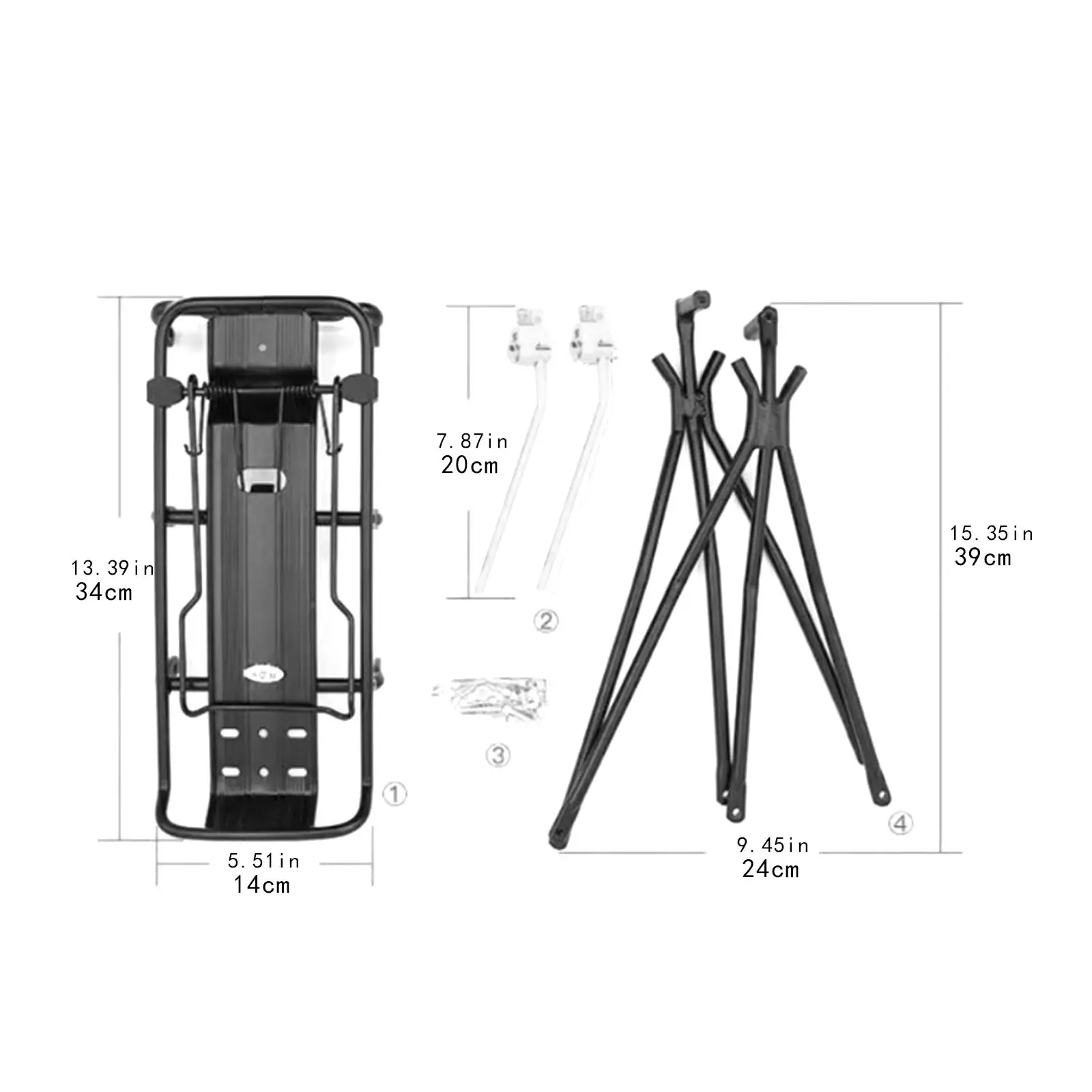 Rack de bicicleta traseiro rack de carga traseira rack de pannier rack de bicicleta para mountain bike