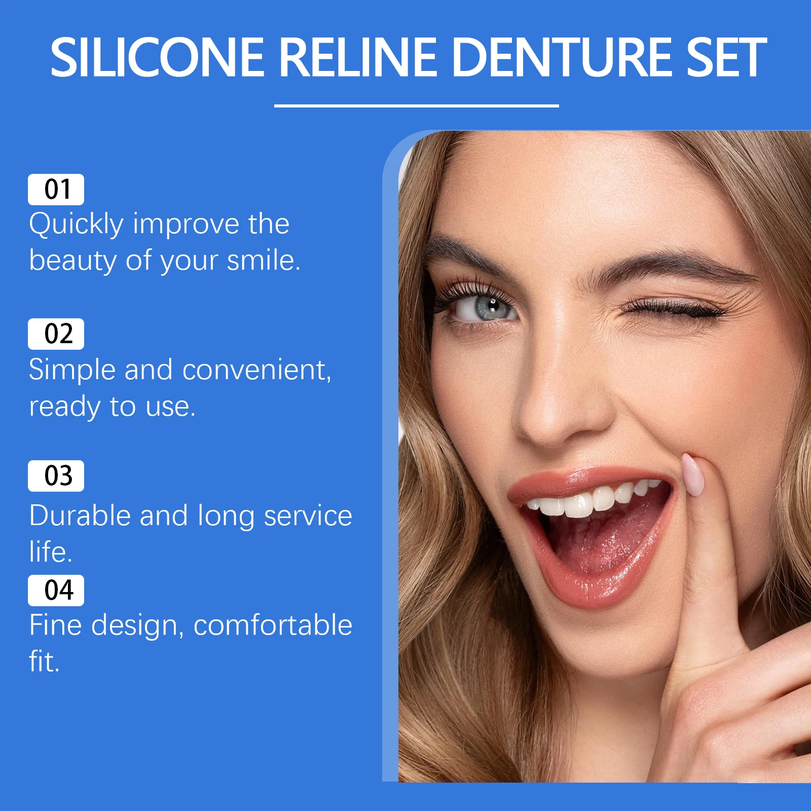 ASilicone Orthodontic Retainer – Temporary Fake Tooth Straightener, Alignment Kit ck848