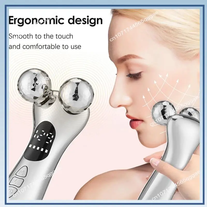 Elektryczny przyrząd do pielęgnacji twarzy A67I z wyświetlaczem LED, masażer rolkowy do liftingu twarzy, urządzenie do masażu ujędrniającego skórę.