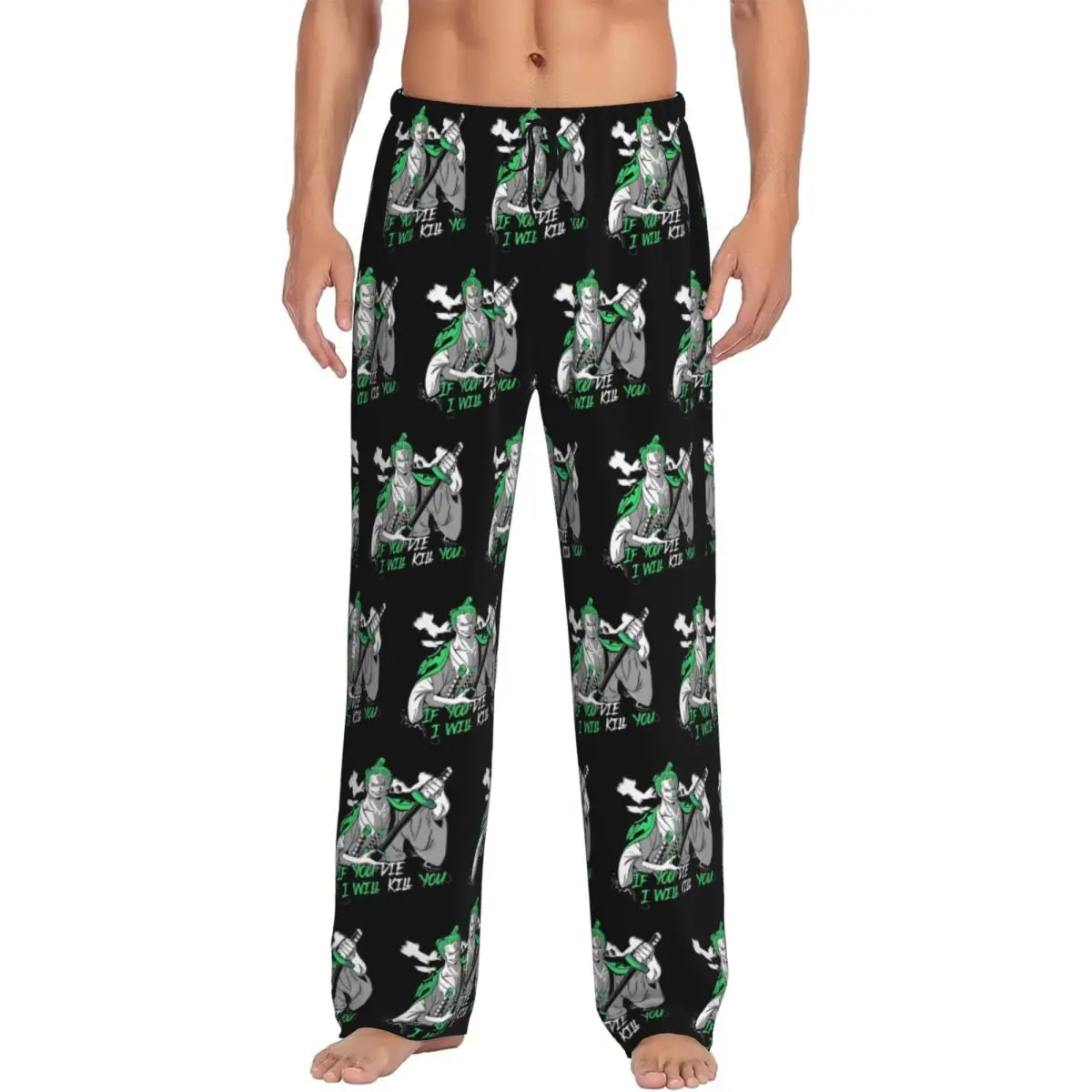 

Custom Zoro O-One P-Piece Pajama Pants Men's Funny Adventure Anime Comic Sleepwear Lounge Sleep Bottoms Stretch with Pockets